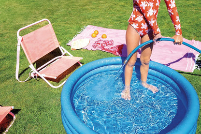 Intex Crystal Blue Inflatable Kiddie Swimming Pool Round Vinyl Design